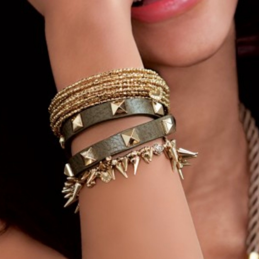 Stella & Dot Pyramid Double Wrap Bracelet